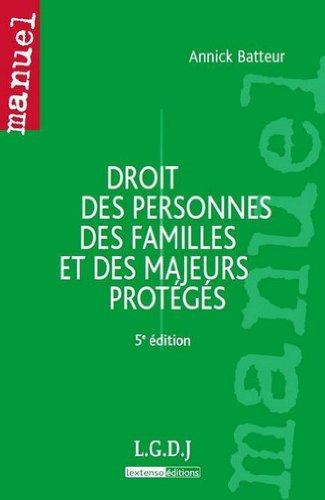 Droit des personnes, des familles et des majeurs protégés