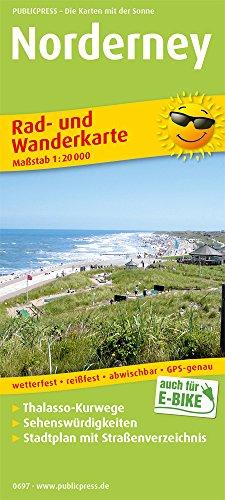 Norderney: Rad- und Wanderkarte, Freizeitkarte mit Thalasso-Kurwegen, Sehenswürdigkeiten, Stadtplan und Straßenverzeichnis, wetterfest, reißfest. 1 : 20 000 (Rad- und Wanderkarte/RuWK)