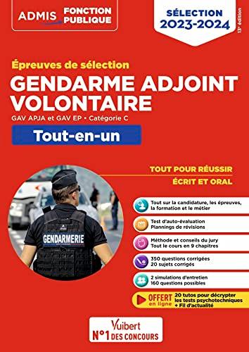 Gendarme adjoint volontaire : épreuves de sélection, GAV APJA et GAV EP, catégorie C : tout-en-un, sélection 2023-2024