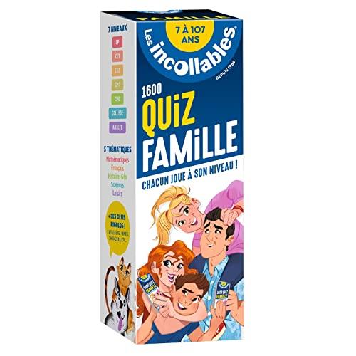 Les incollables : 1.600 quiz famille, 7 à 107 ans : chacun joue à son niveau !