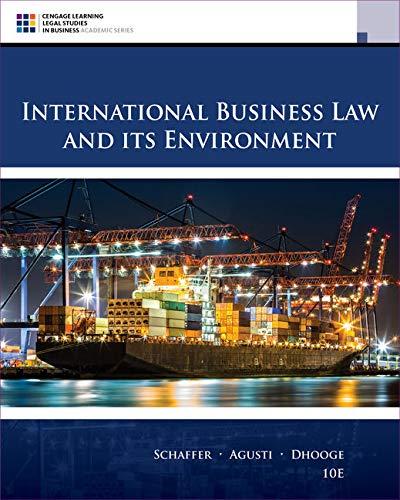 International Business Law and Its Environment (Cengage Learning Legal Studies in Business)