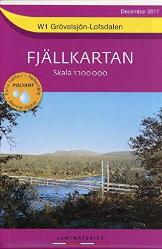 Fjällkartan 1 : 100 000 W1 Grövelsjön - Lofsdalen Bergwanderkarte: S AMT Fjaellkartan