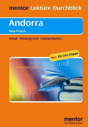 Max Frisch: Andorra. Buch mit Info-Klappe: Hintergrund - Interpretatation