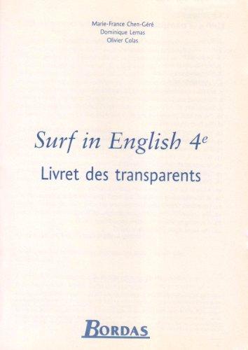 Surf in English 4e : pochette de transparents