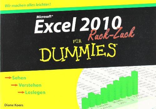 Excel 2010 für Dummies Ruck-Zuck (Fur Dummies)