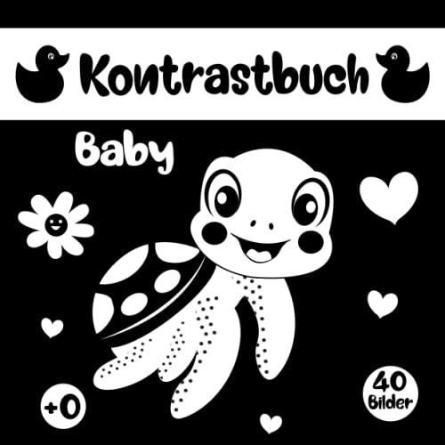 Kontrastbuch Für Baby ab 0 Monate: Schwarz und Weißes Bilderbuch für Neugeborene und Kinder zur Förderung der visuellen Fähigkeiten ihres Kindes