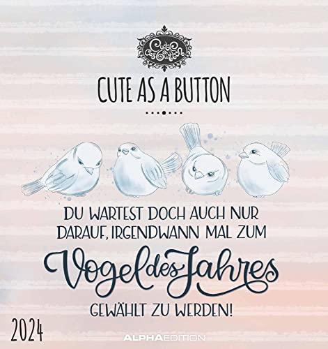 Cute as a button 2024 - Postkarten-Kalender - Kalender-mit-Postkarten - zum-raustrennen - 16x17