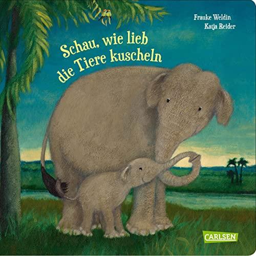 Schau, wie lieb die Tiere kuscheln: Warmherziges und niedliches Einschlafbuch in Reimen zum Vorlesen für Kinder ab 2