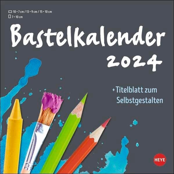 Bastelkalender anthrazit klein 2024