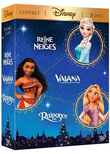 Coffret disney 3 films : vaiana, la légende du bout du monde ; la reine des neiges ; raiponce [FR Import]