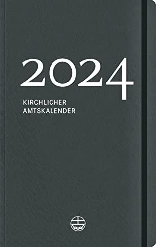 Kirchlicher Amtskalender 2024 – grau: Taschenkalender für das evangelische Kirchenjahr. Christlicher Kalender mit Herrnhuter Losungen 2024, Tagesspruch, Wochenspruch und Predigttext