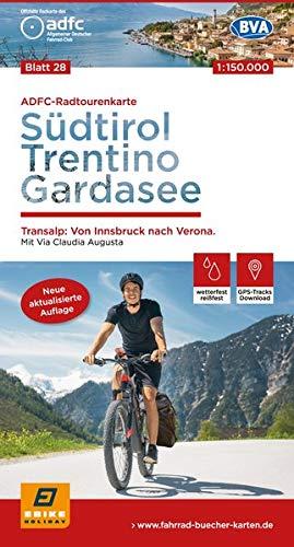 ADFC-Radtourenkarte 28 Südtirol, Trentino, Gardasee 1:150.000, reiß- und wetterfest, GPS-Tracks Download: Transalp: Von Innsbruck bis Verona. Mit Via Claudia Augusta (ADFC-Radtourenkarte 1:150000)