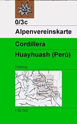 Cordillera Huayhuash: Trekkingkarte 1:50000 (Alpenvereinskarten)