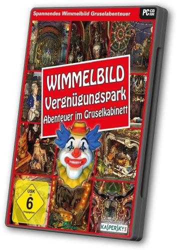 Wimmelbild: Vergnügungspark Abenteuer im Gruselkabinett