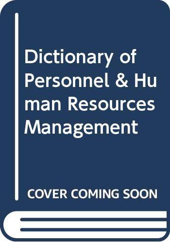 Dictionary of Personnel & Human Resources Management