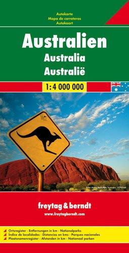 Freytag Berndt Autokarten, Australien - Maßstab 1:4 000 000: Mit Ortsregister. Entfernungen in km. Nationalparks