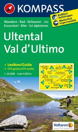 Ultental - Val d'Ultimo: Wanderkarte mit Kurzführer, Radrouten und Skitouren. GPS-genau. 1:25000 (KOMPASS-Wanderkarten)