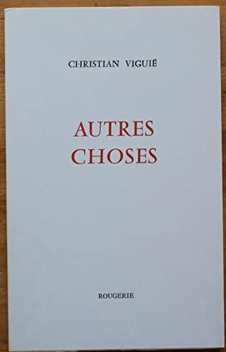 Autres choses : poèmes