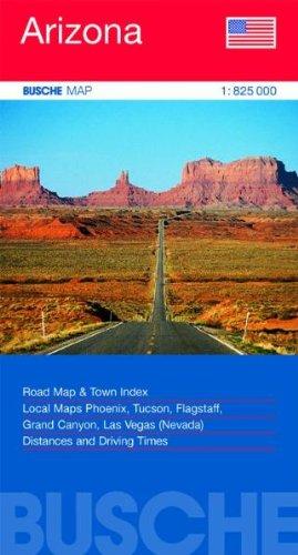 Strassenkarte USA: Arizona 1 : 825 000. Straßenkarte: Town Index. Local Maps Phoenix, Tucson, Flagstaff, Grand Canyon, Las Vegas (Nevada). Distances and Driving Times