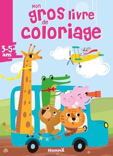 Mon gros livre de coloriage (Autobus bleu et animaux)