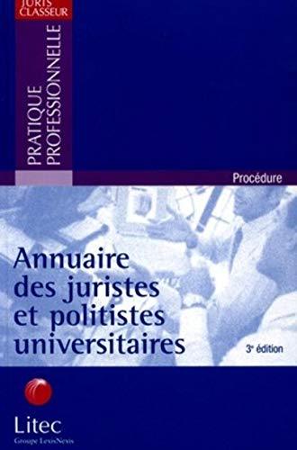 Annuaire des juristes et politistes universitaires