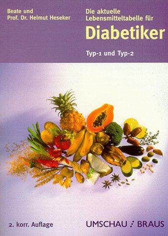 Die aktuelle Lebensmitteltabelle für Diabetiker. Typ I, Typ II