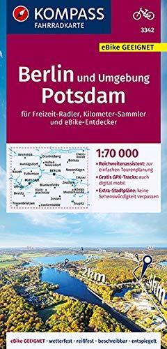 KOMPASS Fahrradkarte Berlin und Umgebung, Potsdam 1:70.000, FK 3342: reiß- und wetterfest mit Extra Stadtplänen (KOMPASS-Fahrradkarten Deutschland, Band 3342)