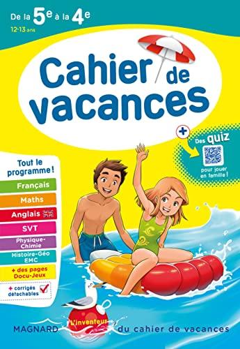 Cahier de vacances de la 5e à la 4e, 12-13 ans : tout le programme !