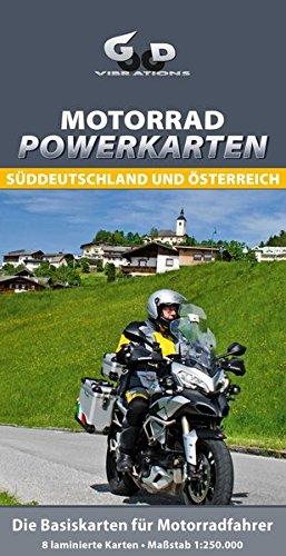 Motorrad Powerkarten Süddeutschland und Österreich: Wasserfeste Landkarten für Motorradfahrer