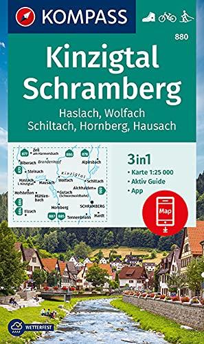 KOMPASS Wanderkarte Kinzigtal Schramberg, Haslach, Wolfach, Schiltach, Hornberg: 3in1 Wanderkarte 1:25000 mit Aktiv Guide inklusive Karte zur offline ... Langlaufen. (KOMPASS-Wanderkarten, Band 880)