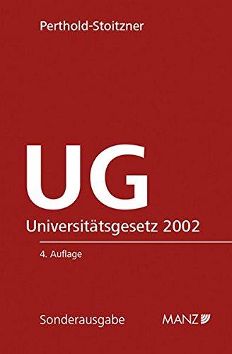 Universitätsgesetz 2002 - UG (Manzsche Sonder-Gesetzausgaben)