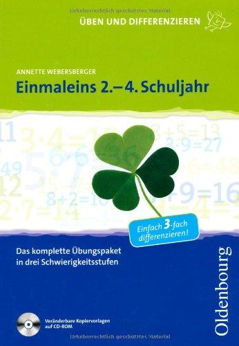 Einmaleins 2. - 4. Schuljahr: Das komplette Übungspaket in drei Schwierigkeitsstufen. Kopiervorlagen mit CD-ROM