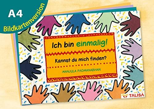 Ich bin einmalig! Kannst du mich finden? Bildkartenversion-A4!: 17 Sprachen, 11 Alphabete