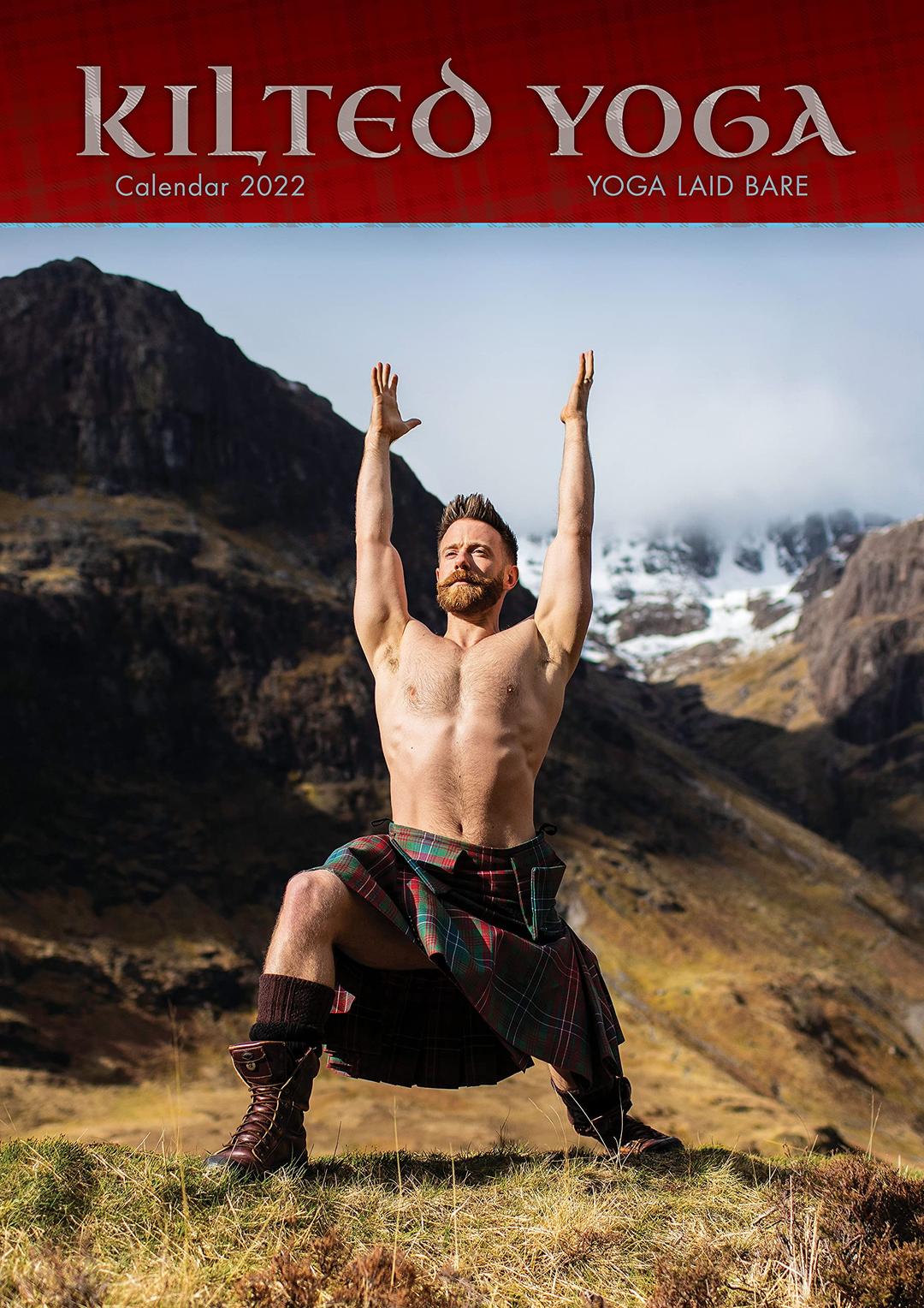 Kilted Yoga 2022 - A3-Posterkalender: Original Carousel-Kalender [Mehrsprachig] [Kalender]