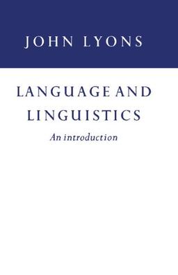 Language and Linguistics: An Introduction