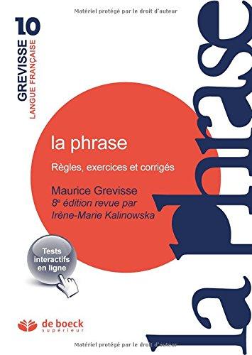 La phrase : règles, exercices et corrigés