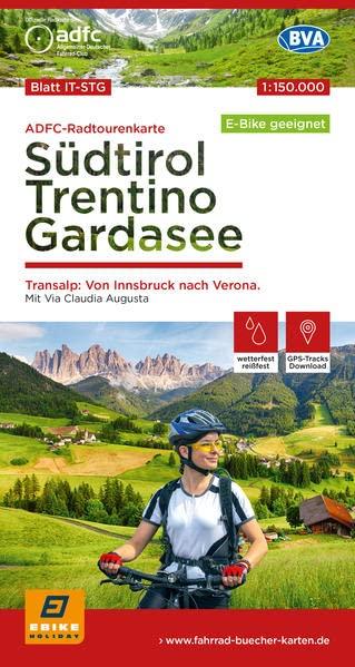 ADFC-Radtourenkarte IT-STG Südtirol, Trentino, Gardasee 1:150.000, reiß- und wetterfest, E-Bike geeignet, GPS-Tracks Download, mit Bett+Bike Symbolen, ... Augusta (ADFC-Radtourenkarte 1:150.000)