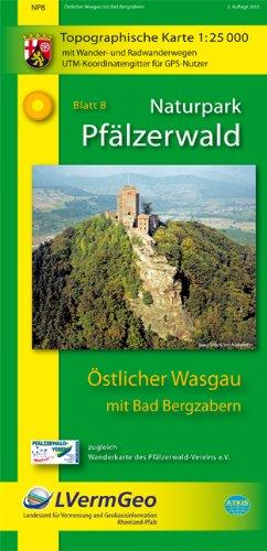 Naturpark Pfälzerwald /Östlicher Wasgau mit Bad Bergzabern (WR): Naturparkkarte 1:25000 mit Wander- und Radwanderwegen