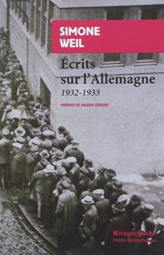 Ecrits sur l'Allemagne : 1932-1933