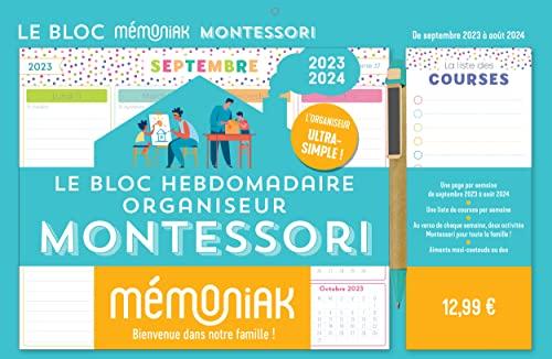 Le Bloc organiseur Mémoniak spécial Montessori 2023-2024, calendrier 12 mois