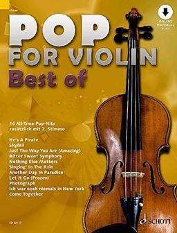 Pop for Violin - Best of: 16 All-Time Pop-Hits. 1-2 Violinen. Ausgabe mit Online-Audiodatei.