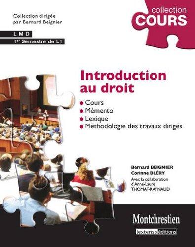 Introduction au droit : LMD, 1er semestre de L1