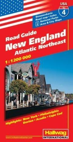 Hallwag USA Road Guide, No.4, New England: Atlantic Northeast. Area and City Maps. National Parks. Index. Highlights: New York, Philadelphia, Boston, Acadia, Cape Cod