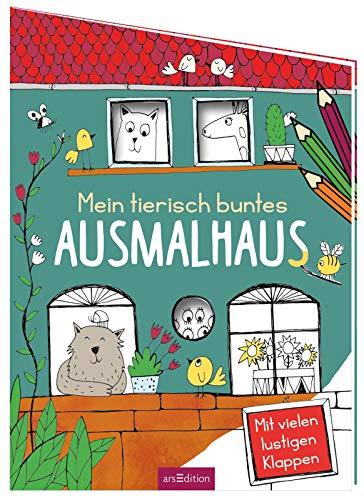 Mein tierisch buntes Ausmalhaus: Mit vielen lustigen Klappen