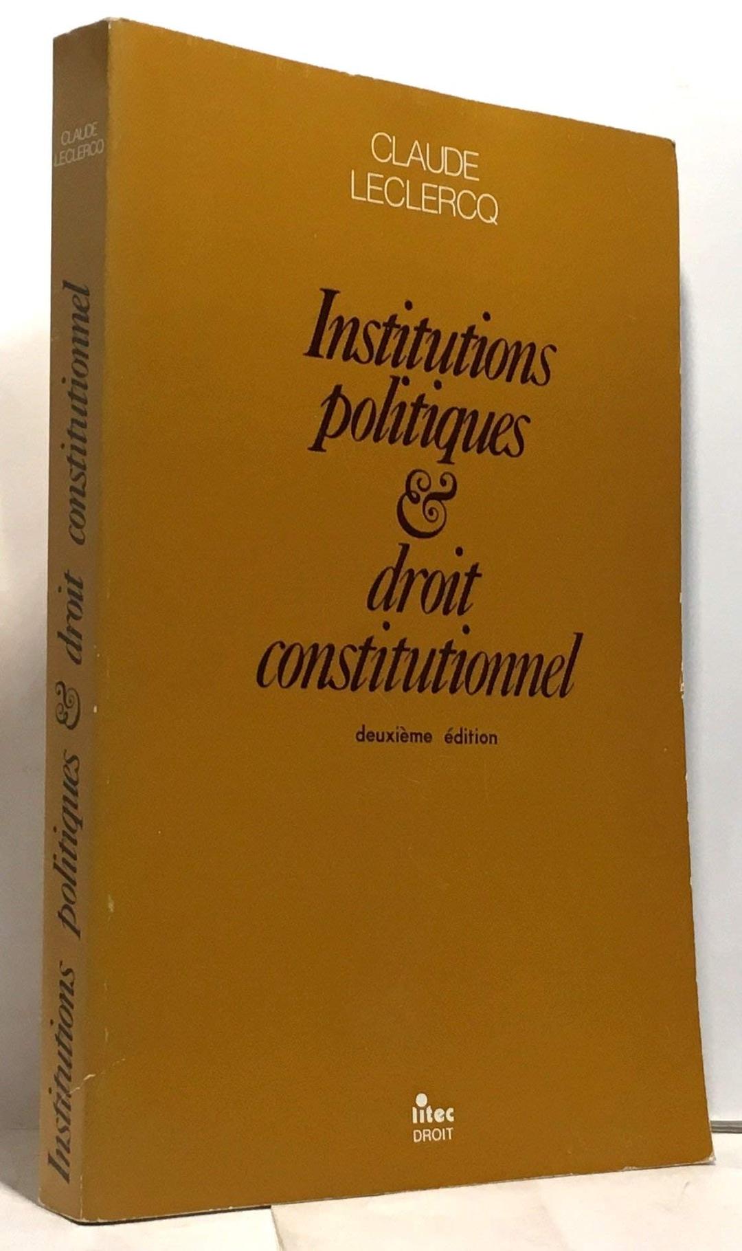 Institutions politiques et droit constitutionnel