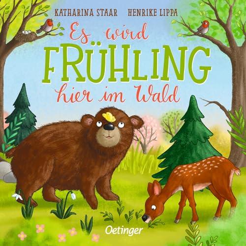 Es wird Frühling hier im Wald: Süßes Pappbilderbuch ab 18 Monaten, mit dem Kleinkinder die Jahreszeiten für Tiere und Pflanzen im Wald spielerisch entdecken (Die Jahreszeiten hier im Wald)