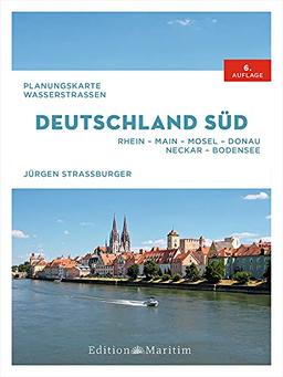 Planungskarte Wasserstraßen Deutschland Süd: Rhein, Main, Mosel, Donau, Neckar, Bodensee