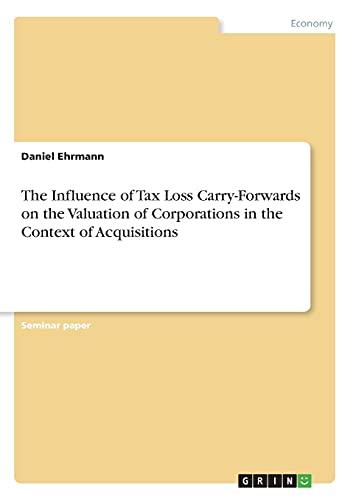 The Influence of Tax Loss Carry-Forwards on the Valuation of Corporations in the Context of Acquisitions