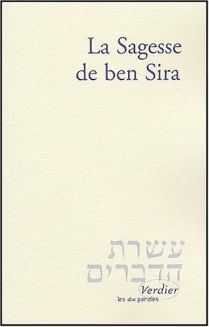 La sagesse de Ben Sira