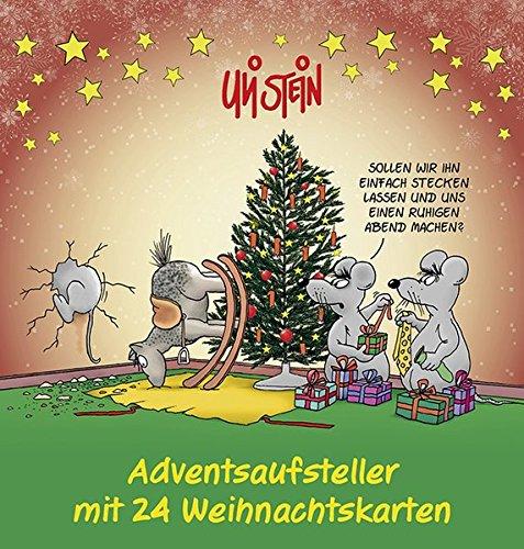 Adventsaufsteller mit 24 Weihnachtskarten